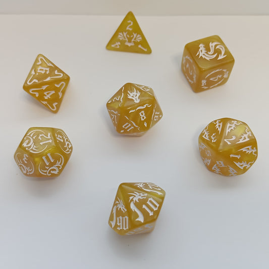 Ejderhanın Işıltısı Zar Seti - DND, RPG ve FRP Masaüstü Oyun Zarları