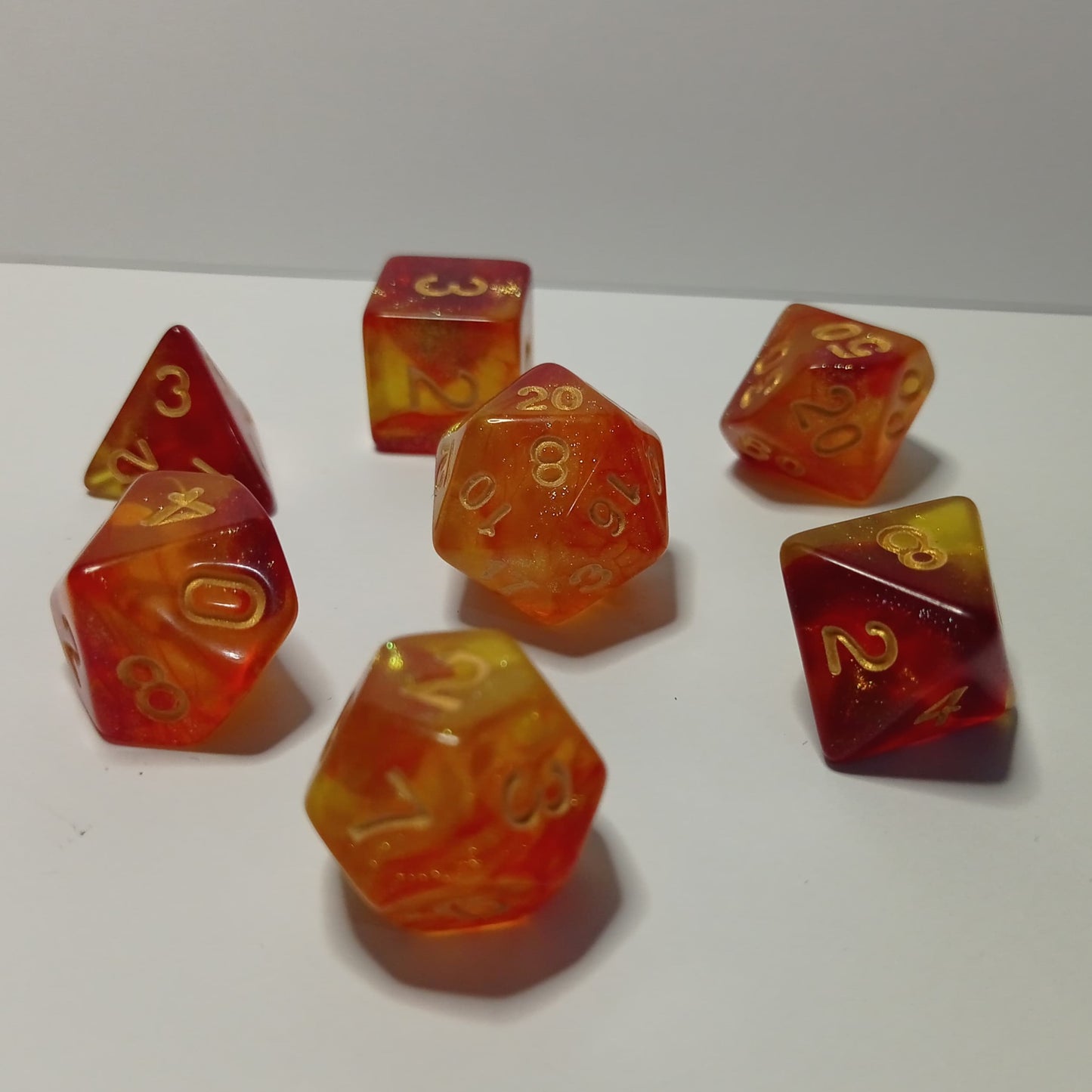 Ateşin Dansı Zar Seti - DND, RPG ve Masaüstü Oyun Zarları