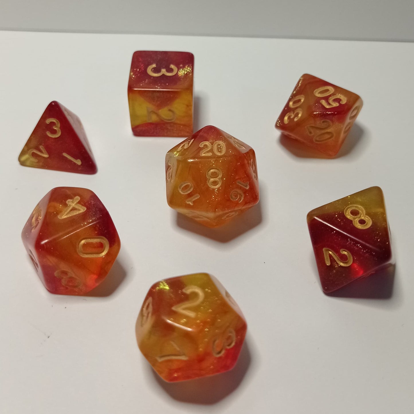 Ateşin Dansı Zar Seti - DND, RPG ve Masaüstü Oyun Zarları