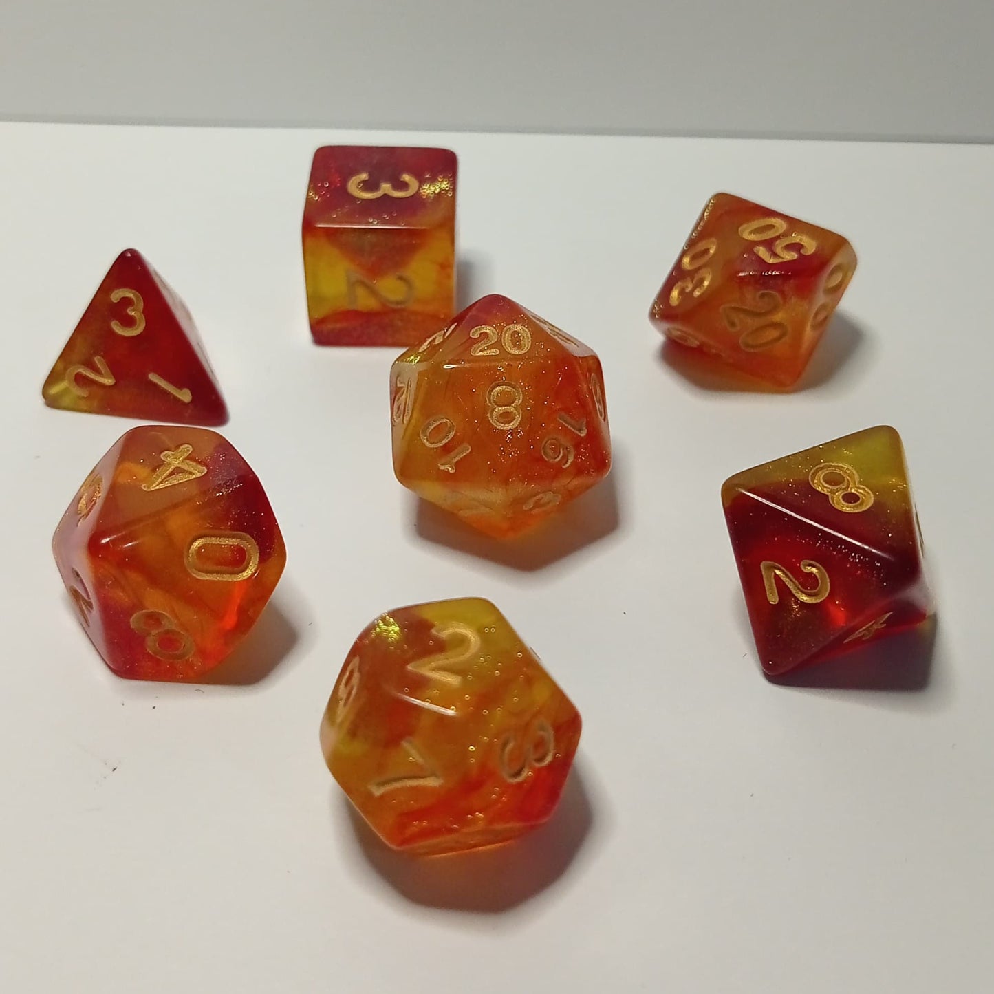 Ateşin Dansı Zar Seti - DND, RPG ve Masaüstü Oyun Zarları