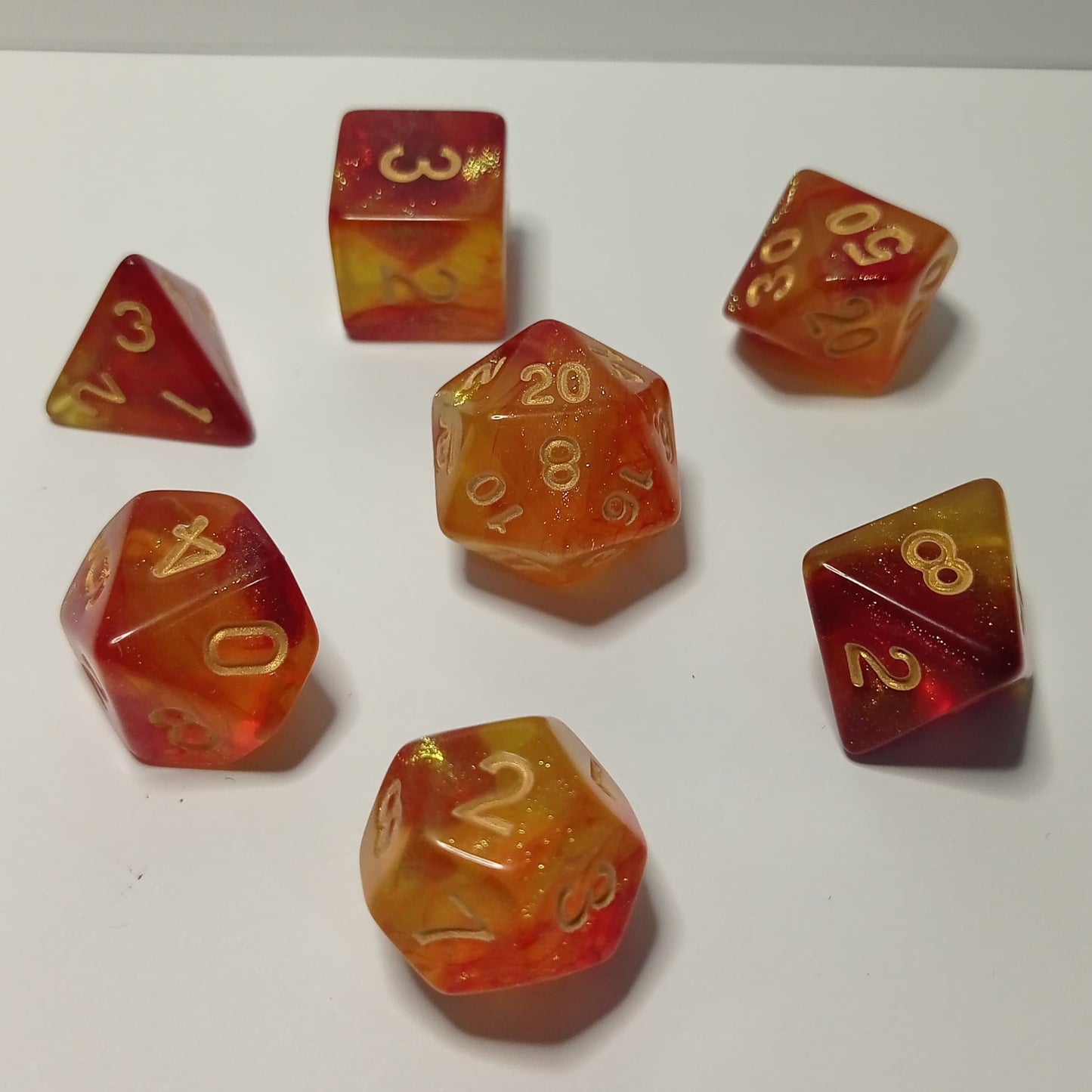 Ateşin Dansı Zar Seti - DND, RPG ve Masaüstü Oyun Zarları