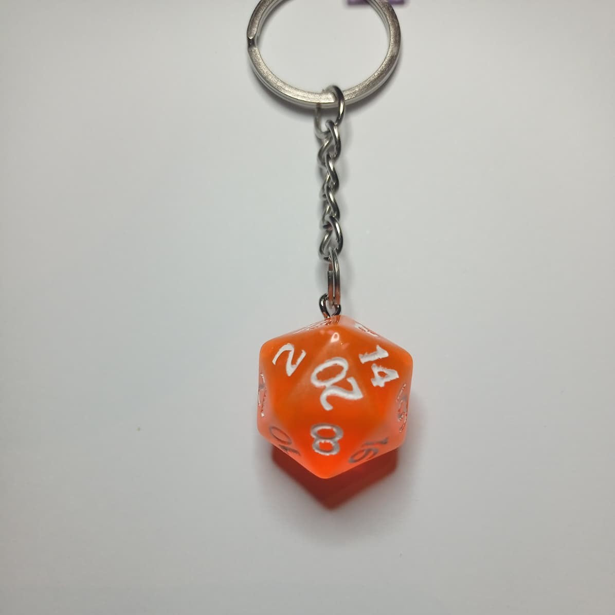 Turuncu D20 Zar Anahtarlık