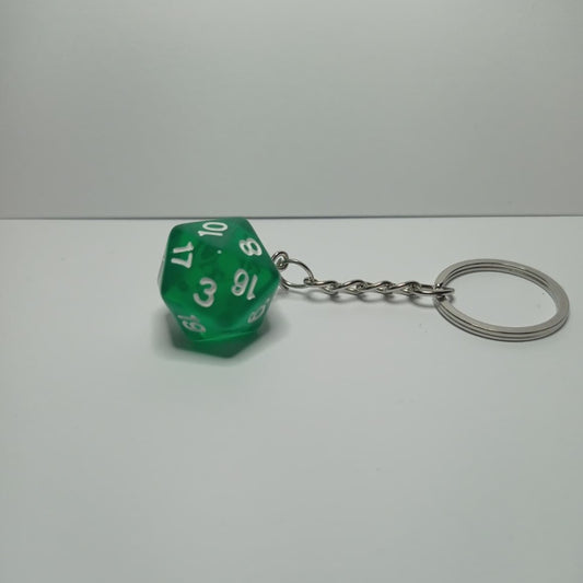 Yeşil D20 Zar Anahtarlık