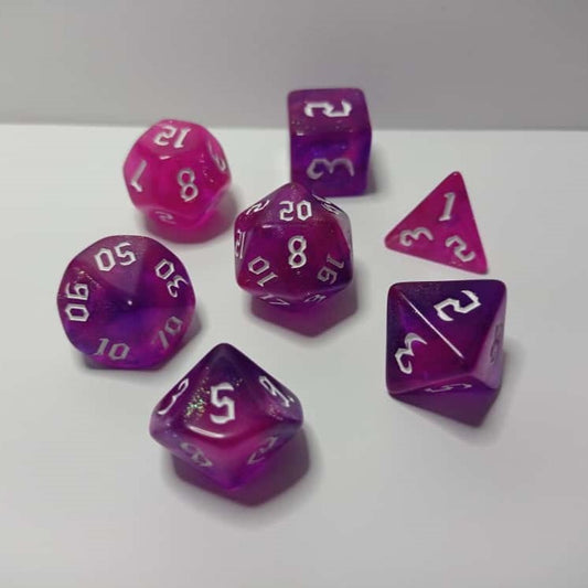Amethyst Glow Zar Seti - DND, RPG ve Masaüstü Oyun Zarları