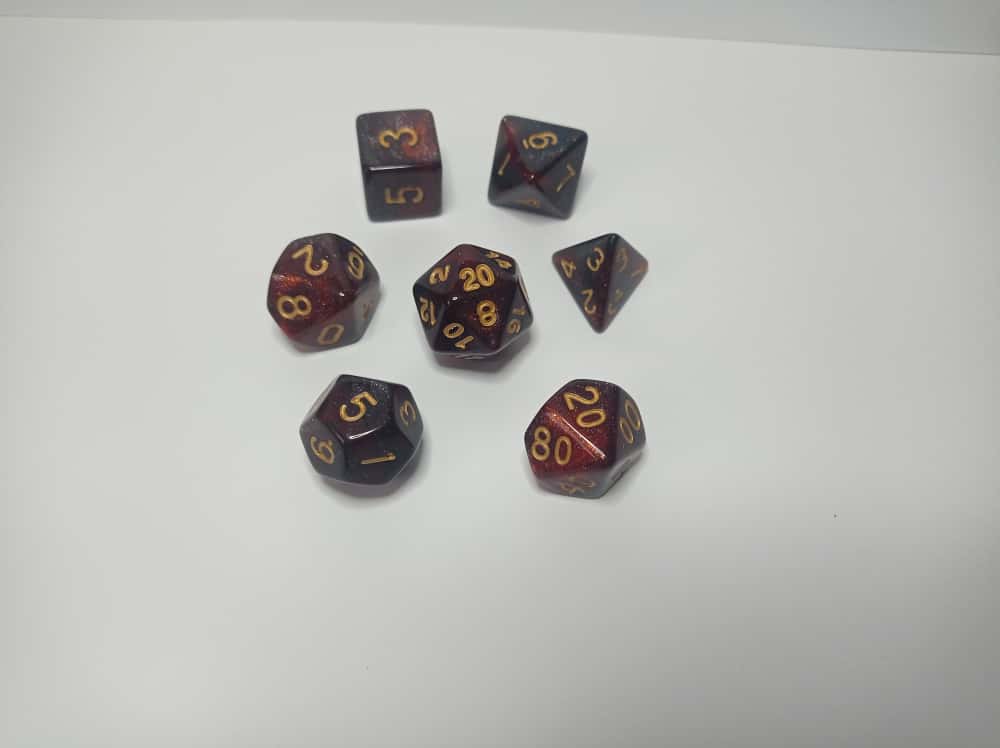 Blood Obsidian Zar Seti - DND, RPG ve Masaüstü Oyun Zarları