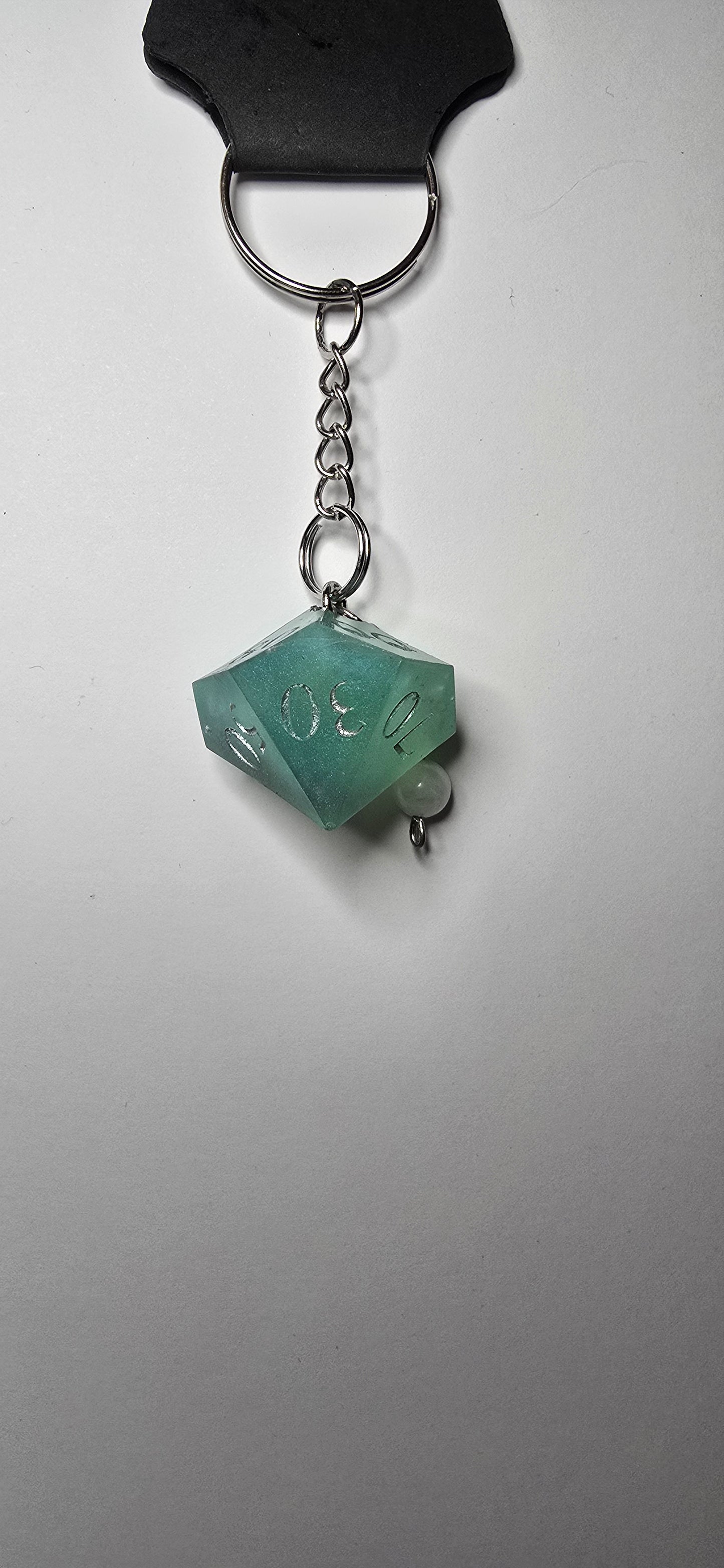 D10 Anahtarlık Larimar taşı boncuk