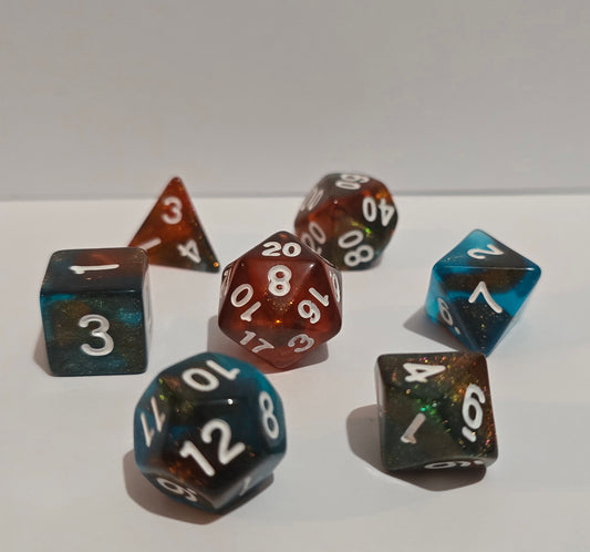 Glacial Sorrow Dice Set-RPG Zar Seti