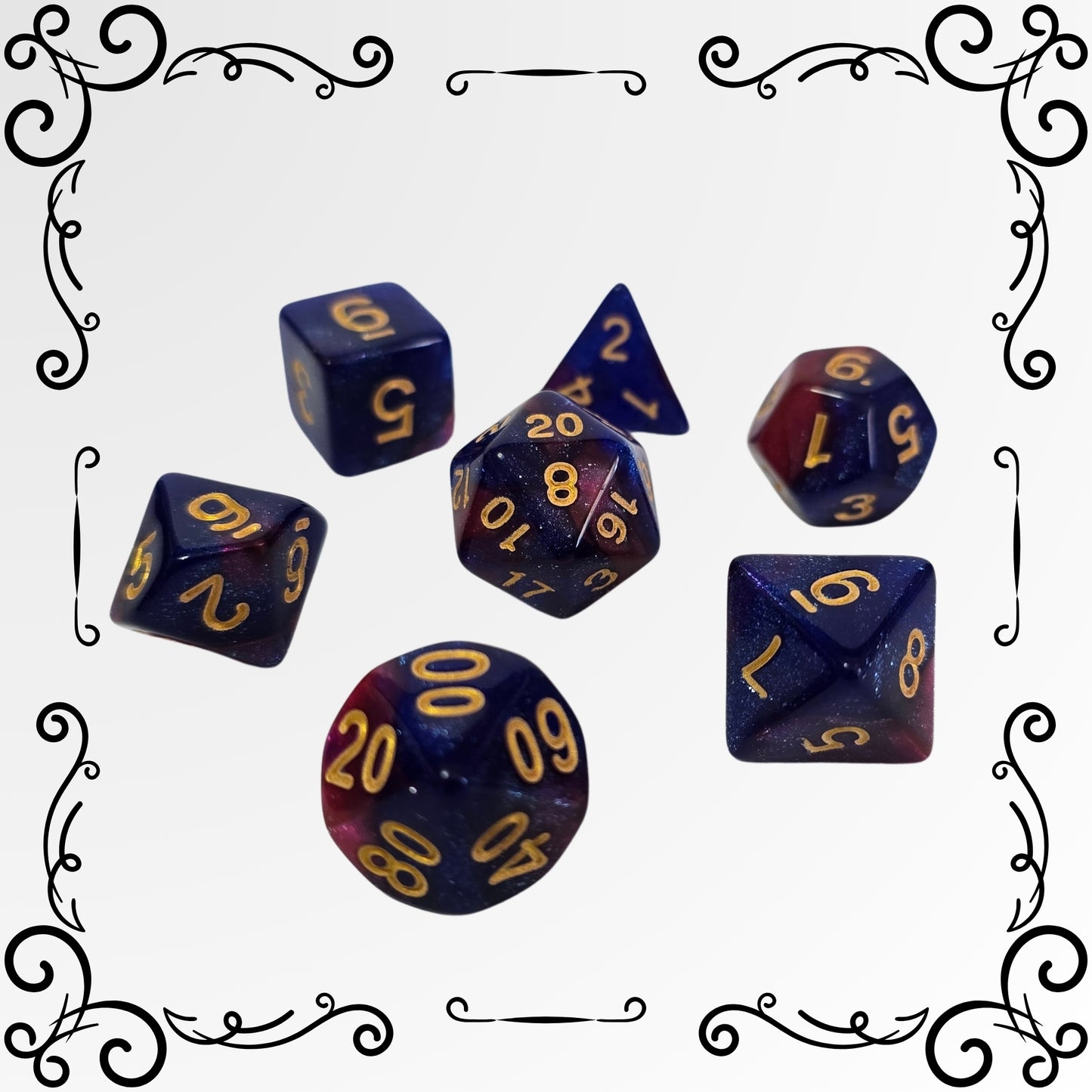 Twilight Nebula FRP Zar Seti – DND, RPG Dice Set