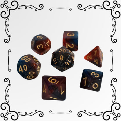 Crimson Eclipse FRP Zar Seti – DND, RPG Dice Set
