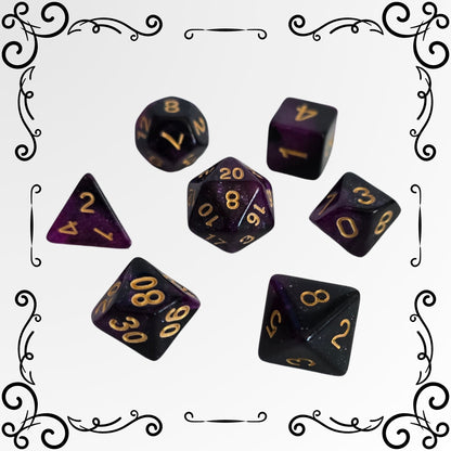 Amethyst Shadow FRP Zar Seti – DND, RPG Dice Set