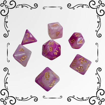 Sakura Bloom FRP Zar Seti – DND, RPG Dice Set 🌸