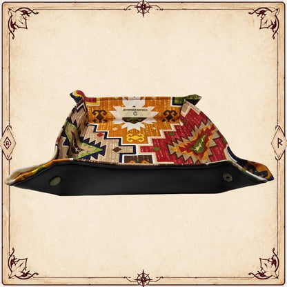 Etnik Desenli El Yapımı Dice Tray