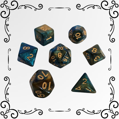 Aurora Depths FRP Zar Seti – DND, RPG Dice Set