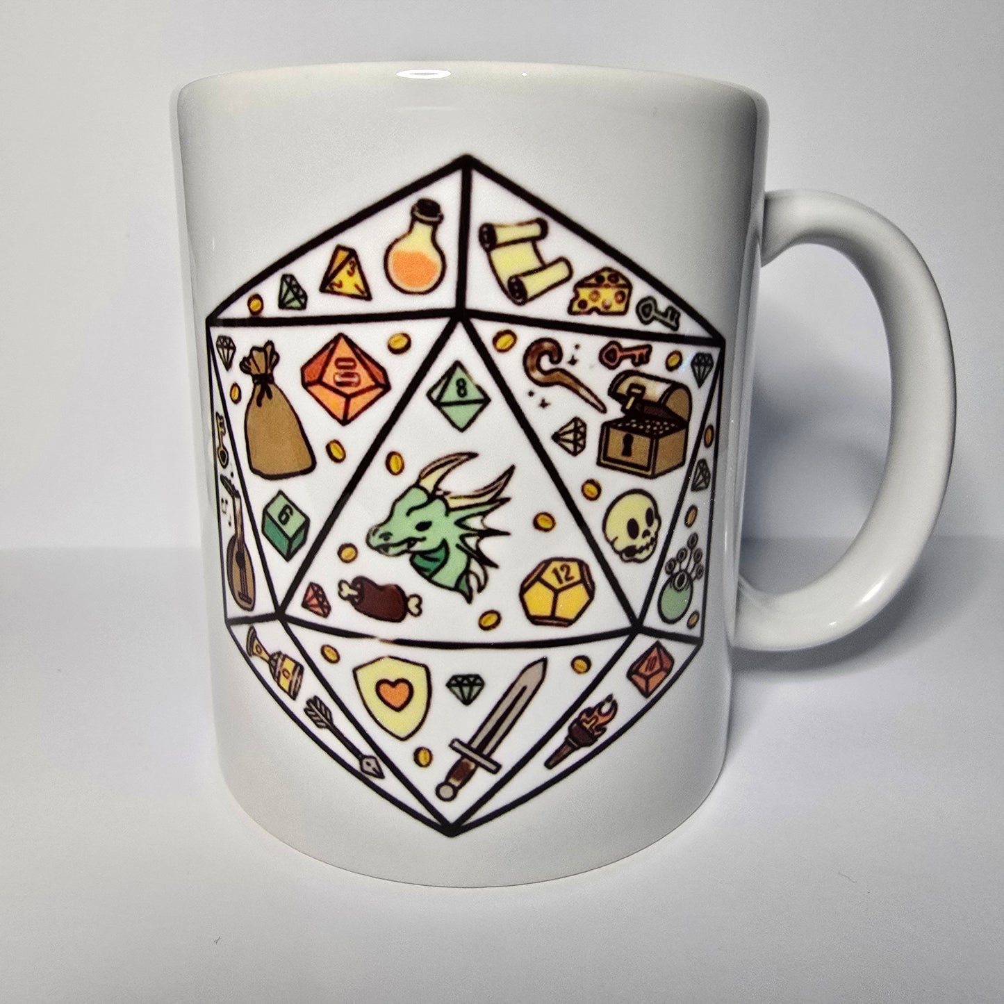 FRP Maceracı Kupa – D20 RPG Temalı Seramik Kupa