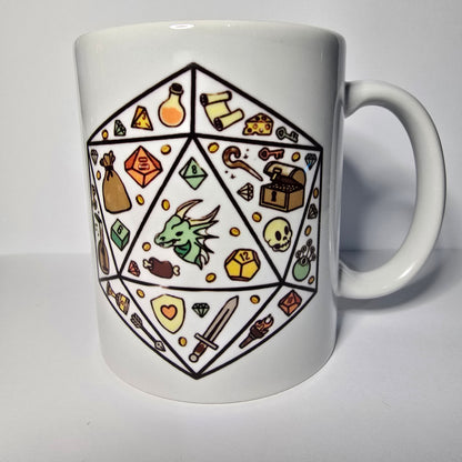 FRP Maceracı Kupa – D20 RPG Temalı Seramik Kupa