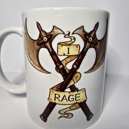 Barbarian Rage Kupa – FRP DND Barbar Temalı Seramik Kupa