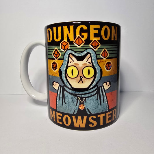 Dungeon Meowster Kupa – DND Temalı Seramik Kupa