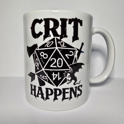 Crit Happens Kupa – DND Zar Temalı Seramik Kupa