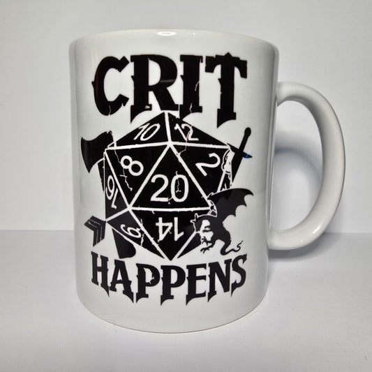 Crit Happens Kupa – DND Zar Temalı Seramik Kupa