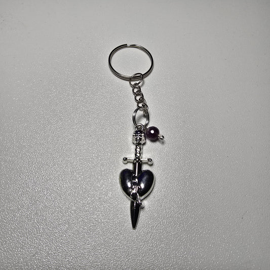 Heart and Dagger Anahtarlık