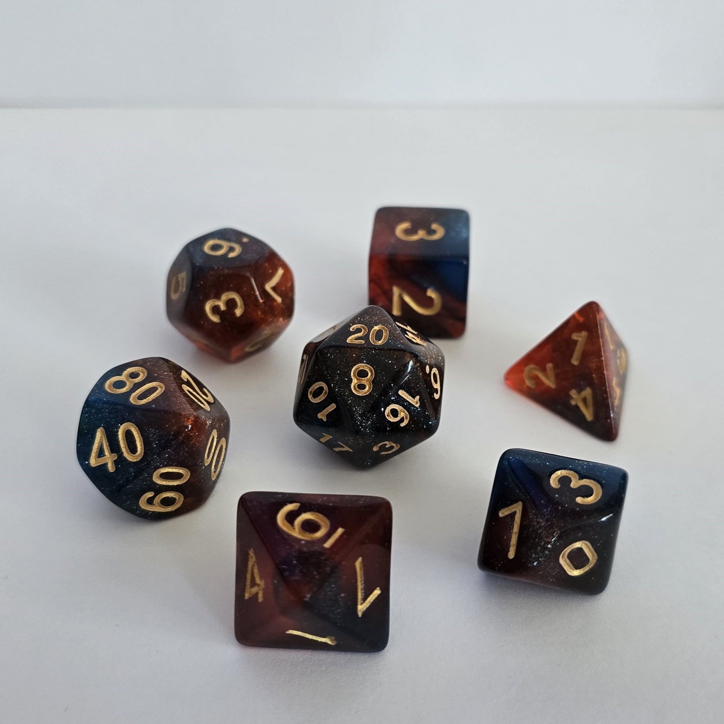 Crimson Eclipse FRP Zar Seti – DND, RPG Dice Set