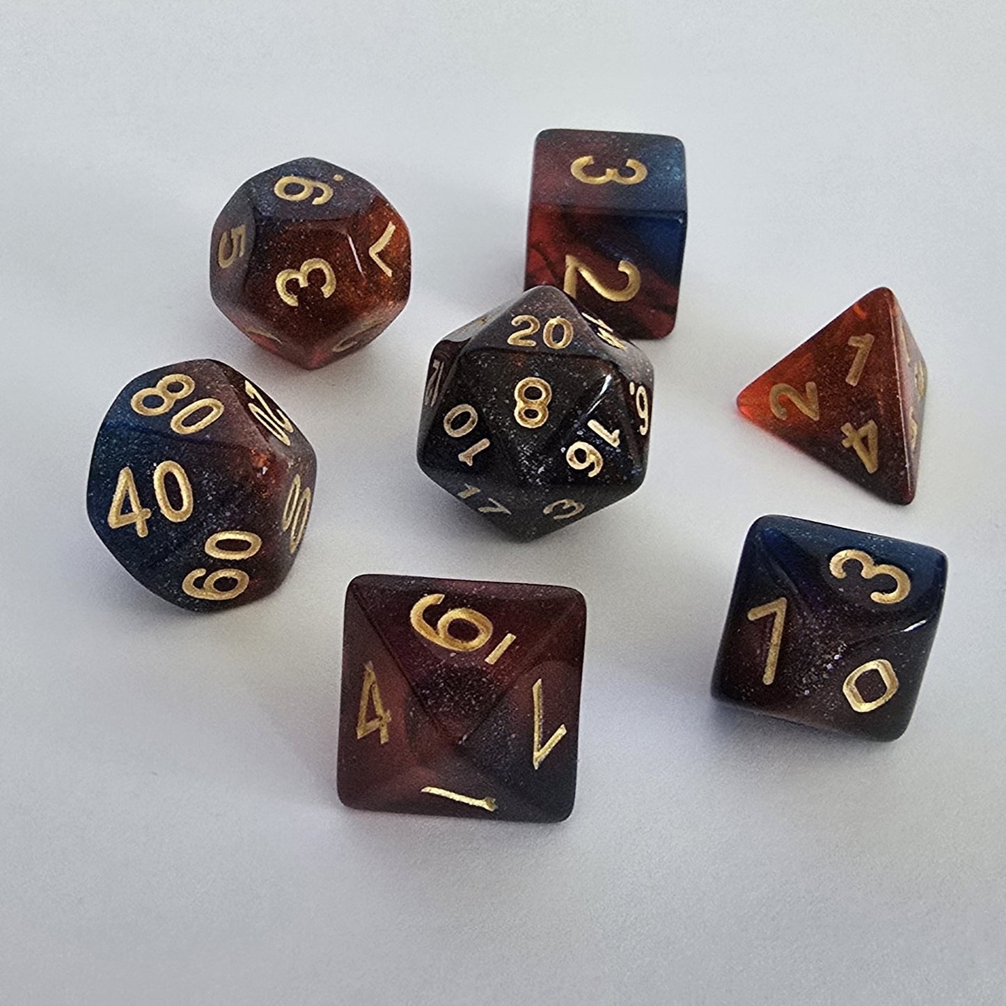 Crimson Eclipse FRP Zar Seti – DND, RPG Dice Set