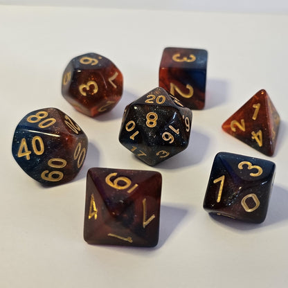 Crimson Eclipse FRP Zar Seti – DND, RPG Dice Set
