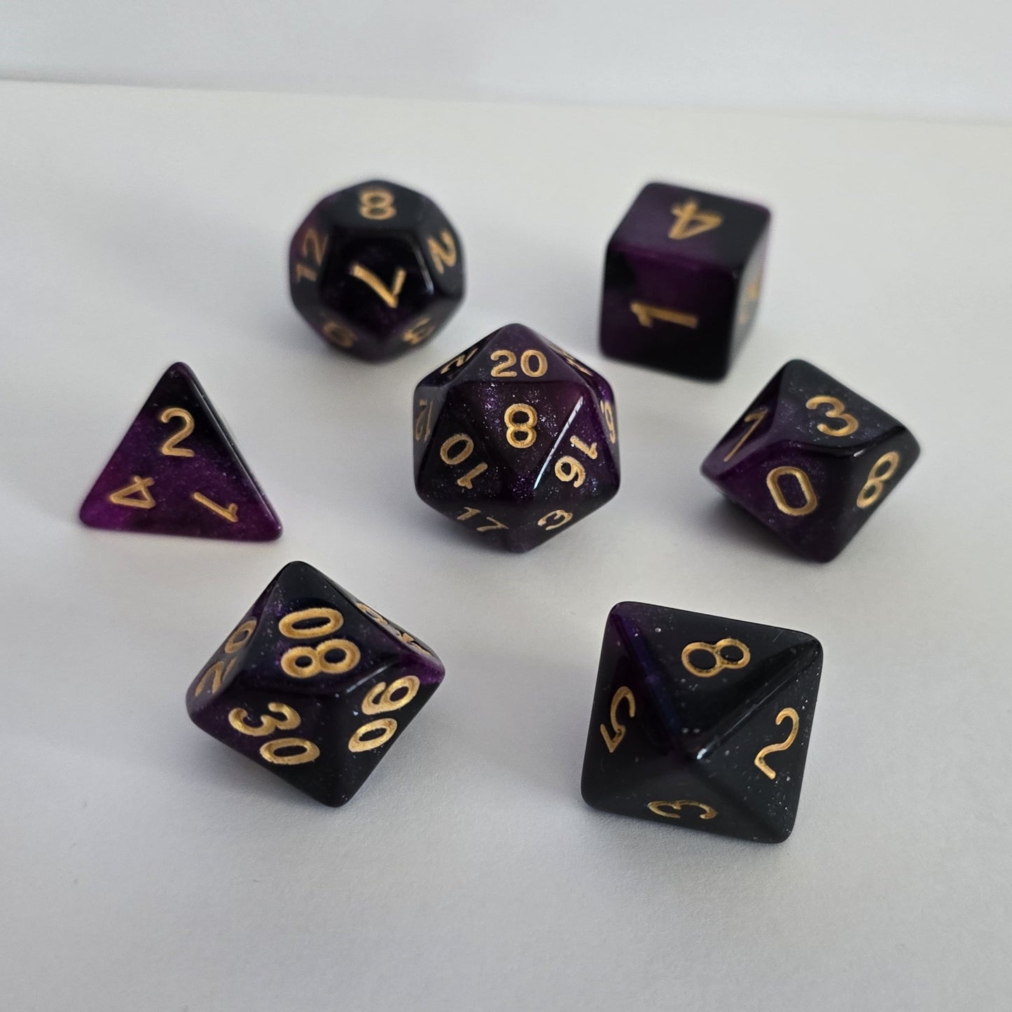 Amethyst Shadow FRP Zar Seti – DND, RPG Dice Set