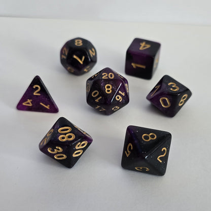 Amethyst Shadow FRP Zar Seti – DND, RPG Dice Set