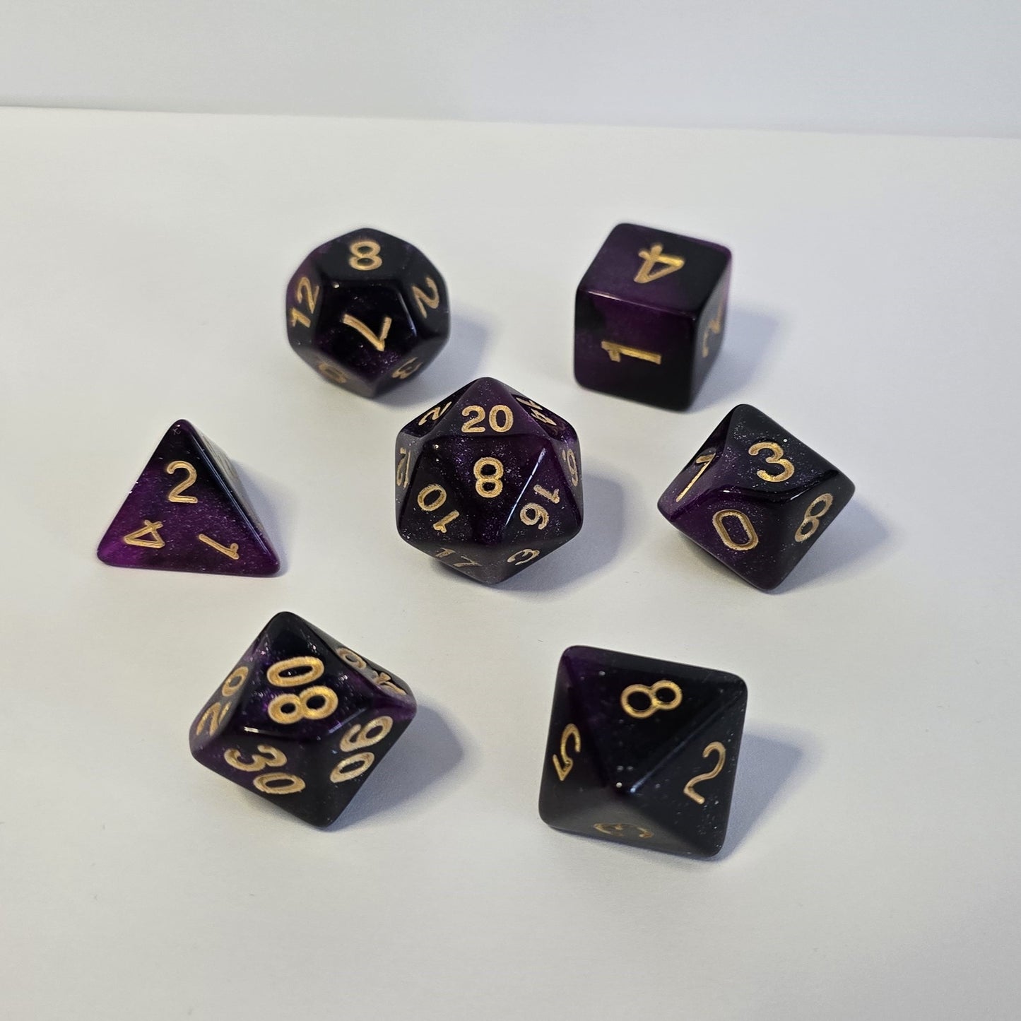 Amethyst Shadow FRP Zar Seti – DND, RPG Dice Set