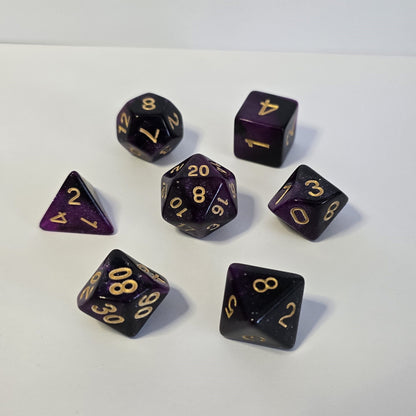 Amethyst Shadow FRP Zar Seti – DND, RPG Dice Set