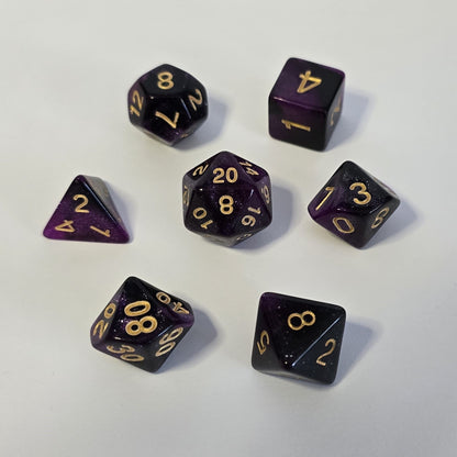 Amethyst Shadow FRP Zar Seti – DND, RPG Dice Set