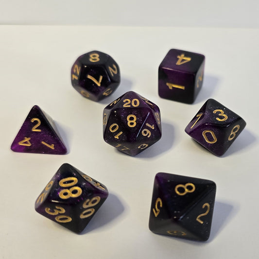 Amethyst Shadow FRP Zar Seti – DND, RPG Dice Set