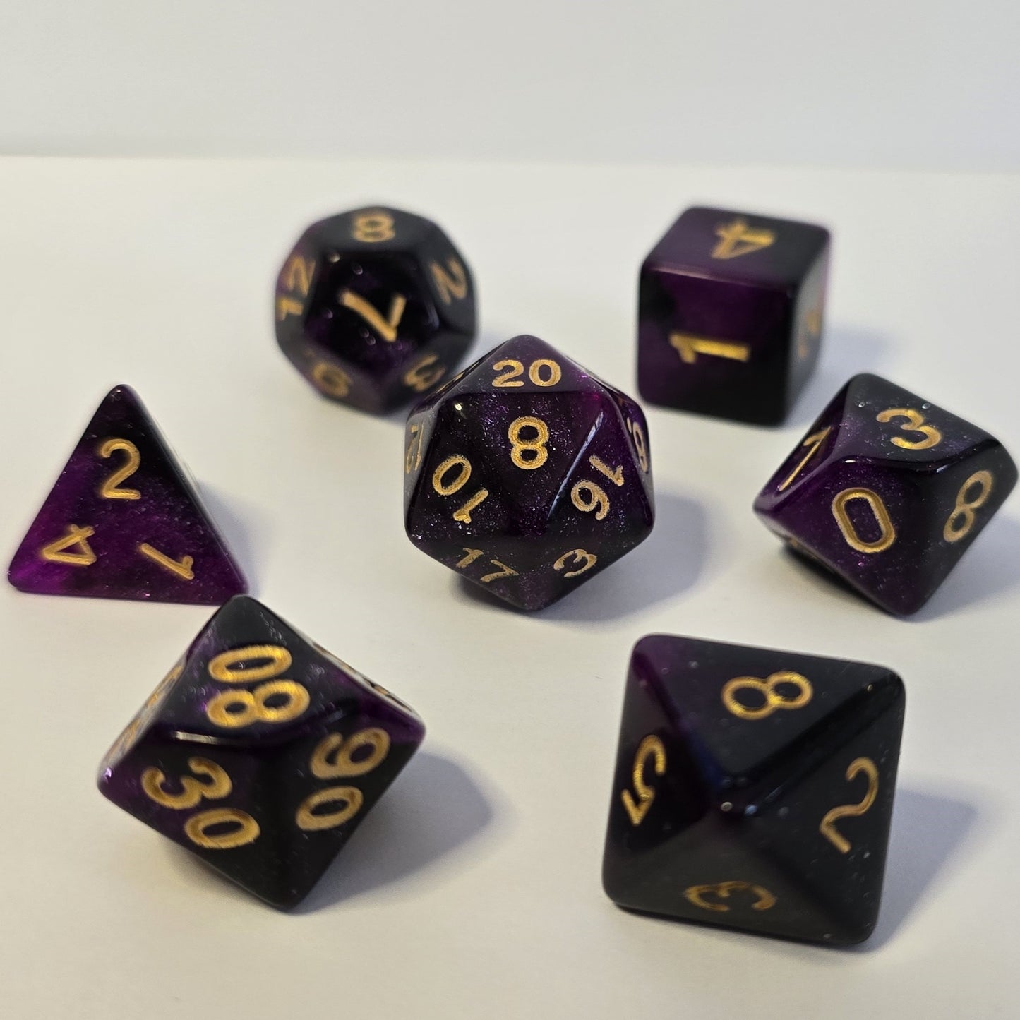 Amethyst Shadow FRP Zar Seti – DND, RPG Dice Set