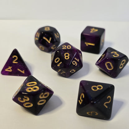 Amethyst Shadow FRP Zar Seti – DND, RPG Dice Set