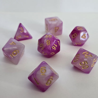 Sakura Bloom FRP Zar Seti – DND, RPG Dice Set 🌸