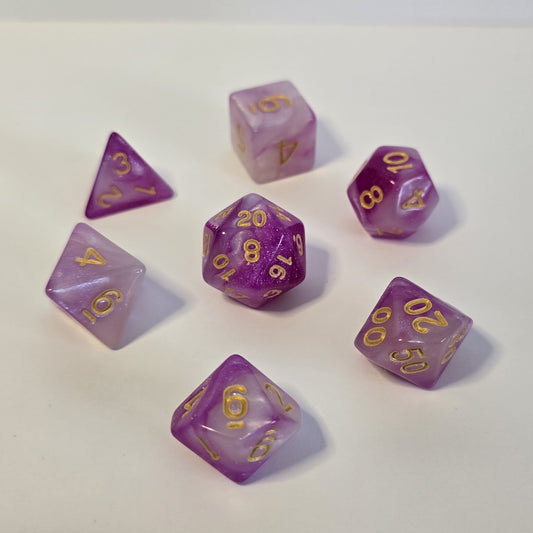 Sakura Bloom FRP Zar Seti – DND, RPG Dice Set 🌸