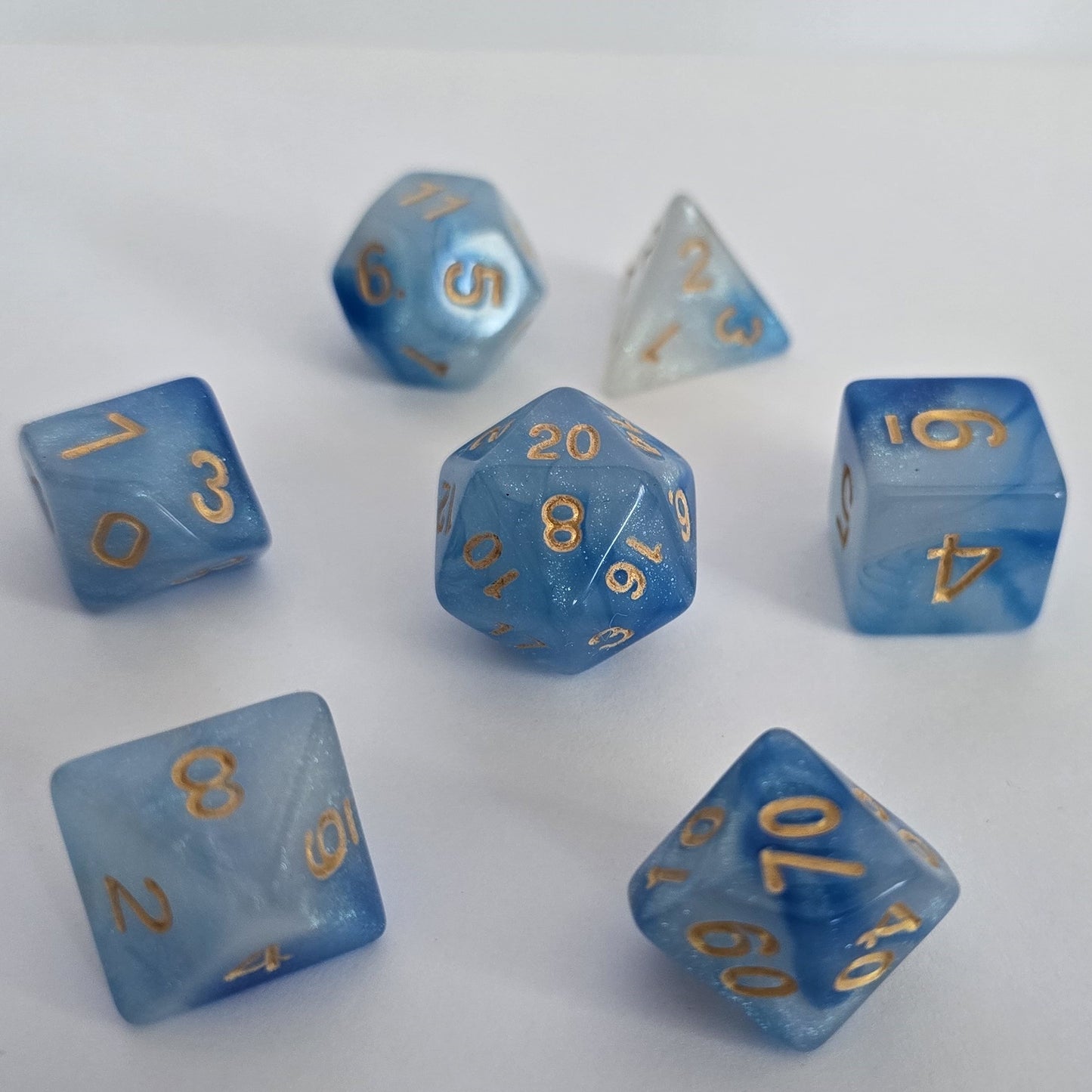 Azure Tide FRP Zar Seti – DND, RPG Dice Set