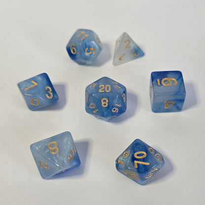 Azure Tide FRP Zar Seti – DND, RPG Dice Set