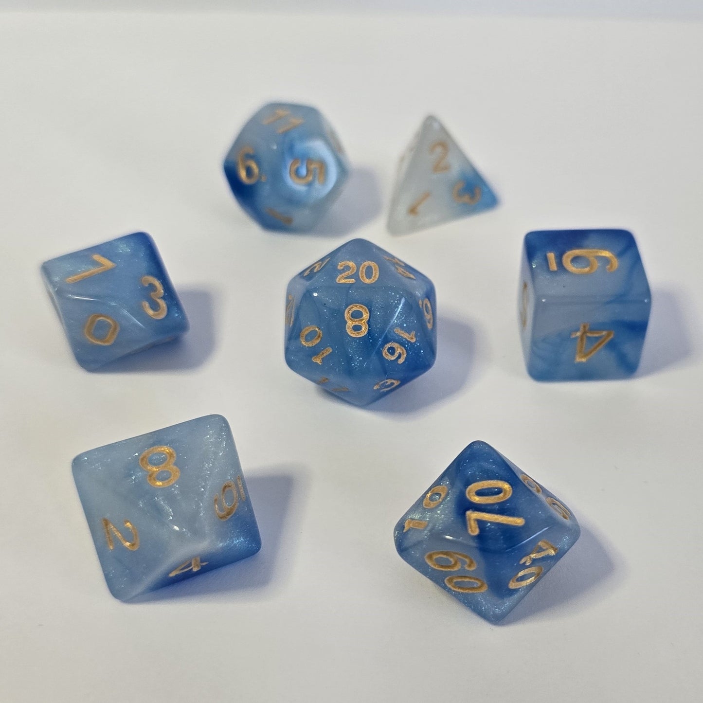 Azure Tide FRP Zar Seti – DND, RPG Dice Set
