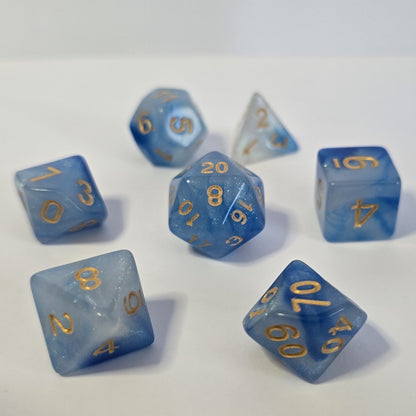 Azure Tide FRP Zar Seti – DND, RPG Dice Set