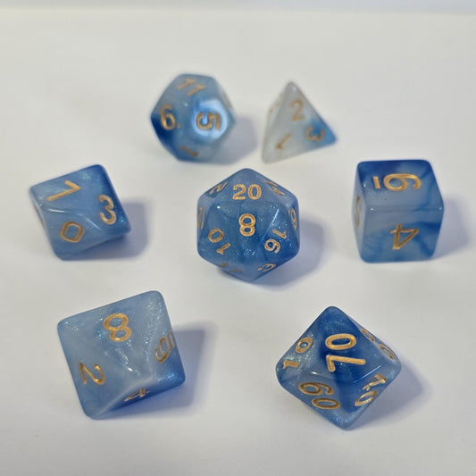 Azure Tide FRP Zar Seti – DND, RPG Dice Set