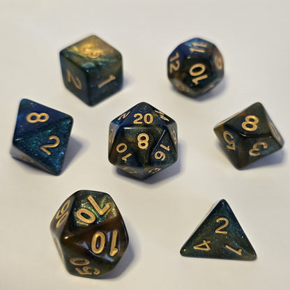 Aurora Depths FRP Zar Seti – DND, RPG Dice Set