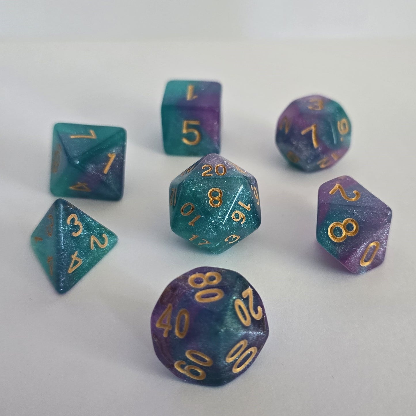 Aurora Mist FRP Zar Seti – DND, RPG Dice Set