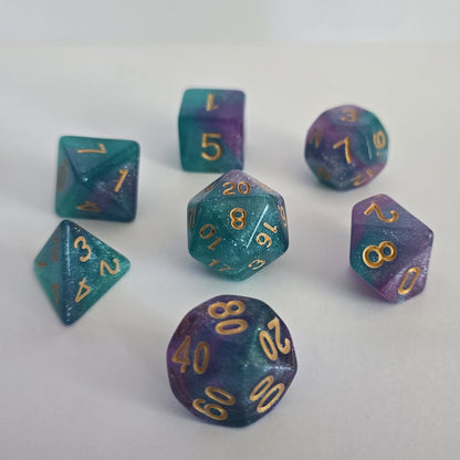 Aurora Mist FRP Zar Seti – DND, RPG Dice Set