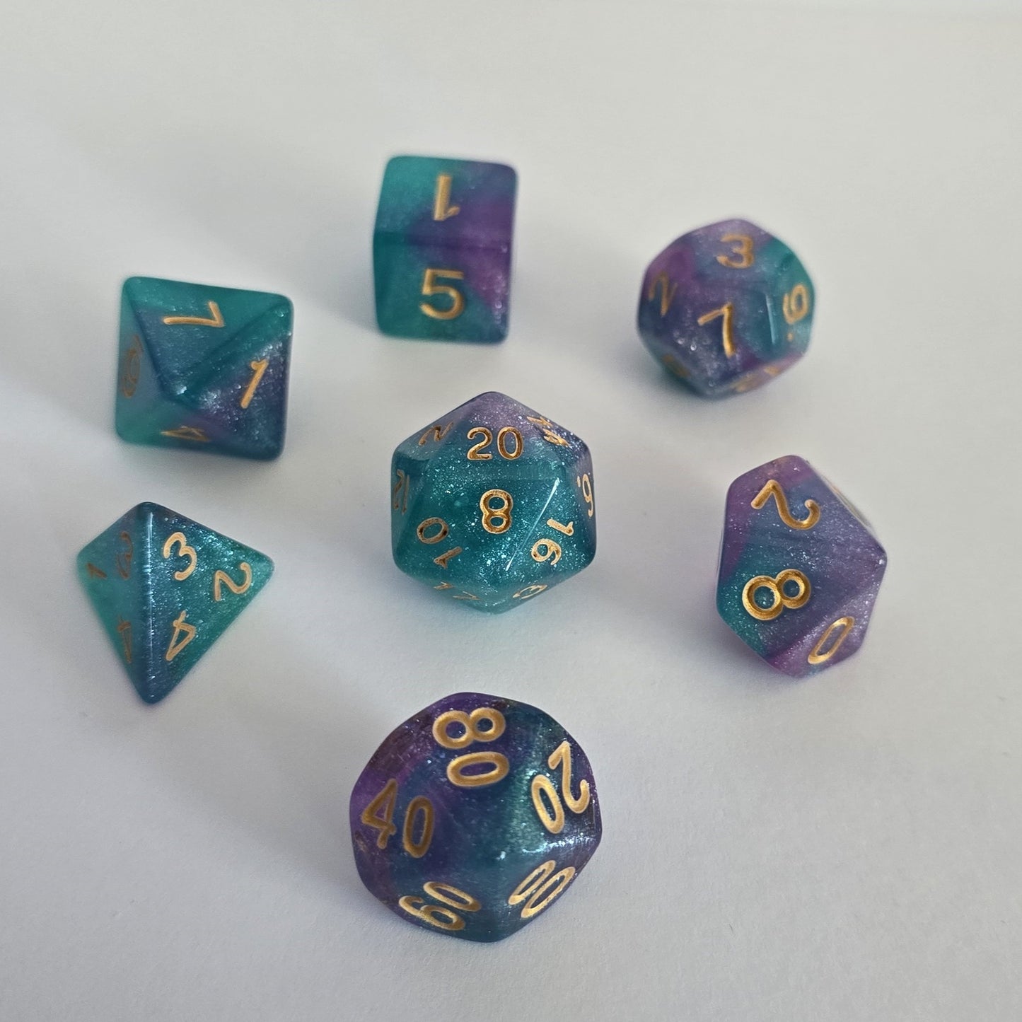 Aurora Mist FRP Zar Seti – DND, RPG Dice Set
