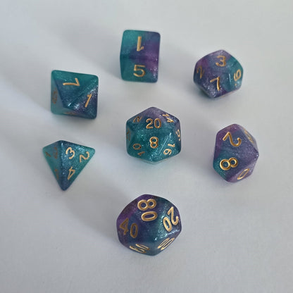 Aurora Mist FRP Zar Seti – DND, RPG Dice Set