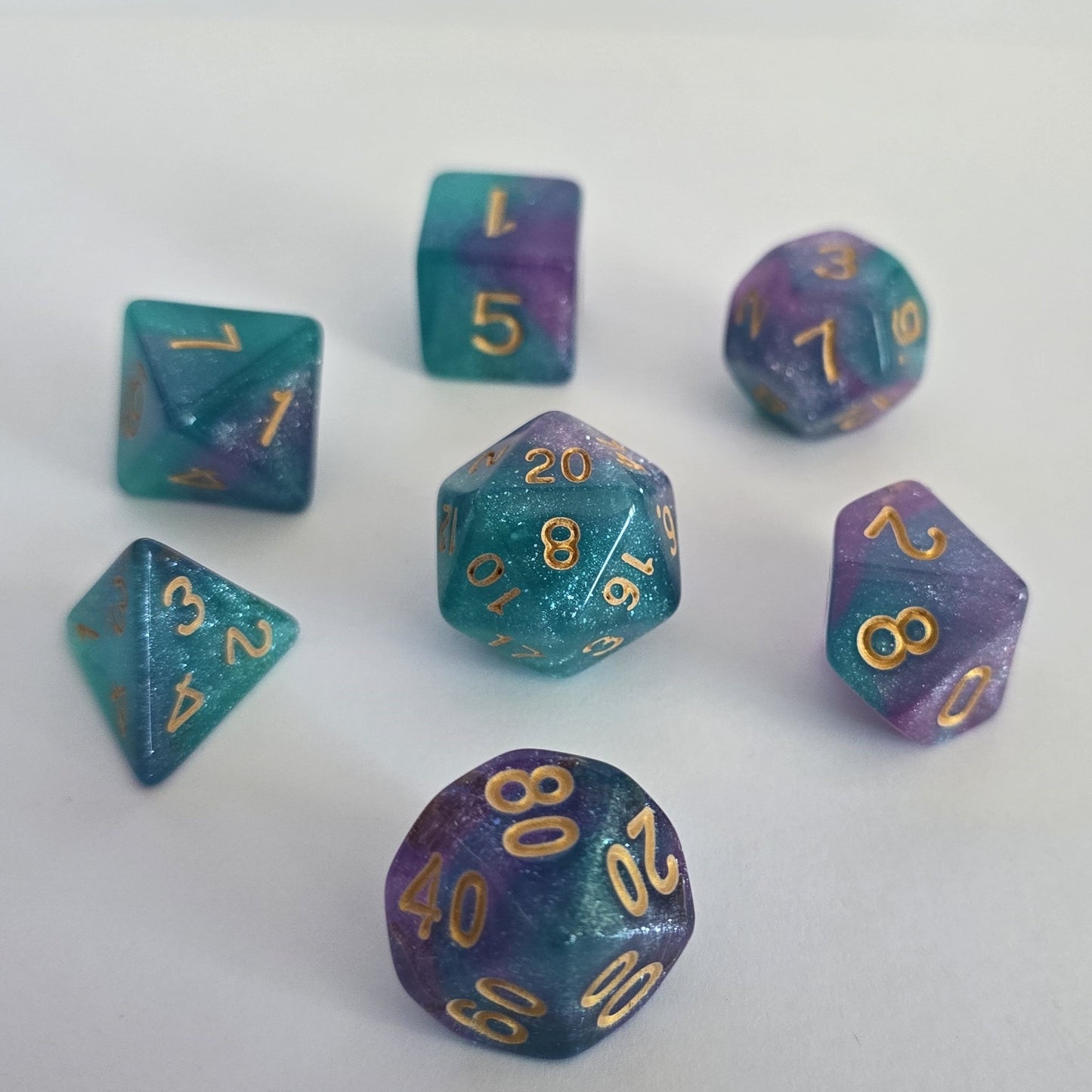 Aurora Mist FRP Zar Seti – DND, RPG Dice Set