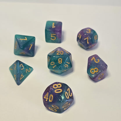 Aurora Mist FRP Zar Seti – DND, RPG Dice Set