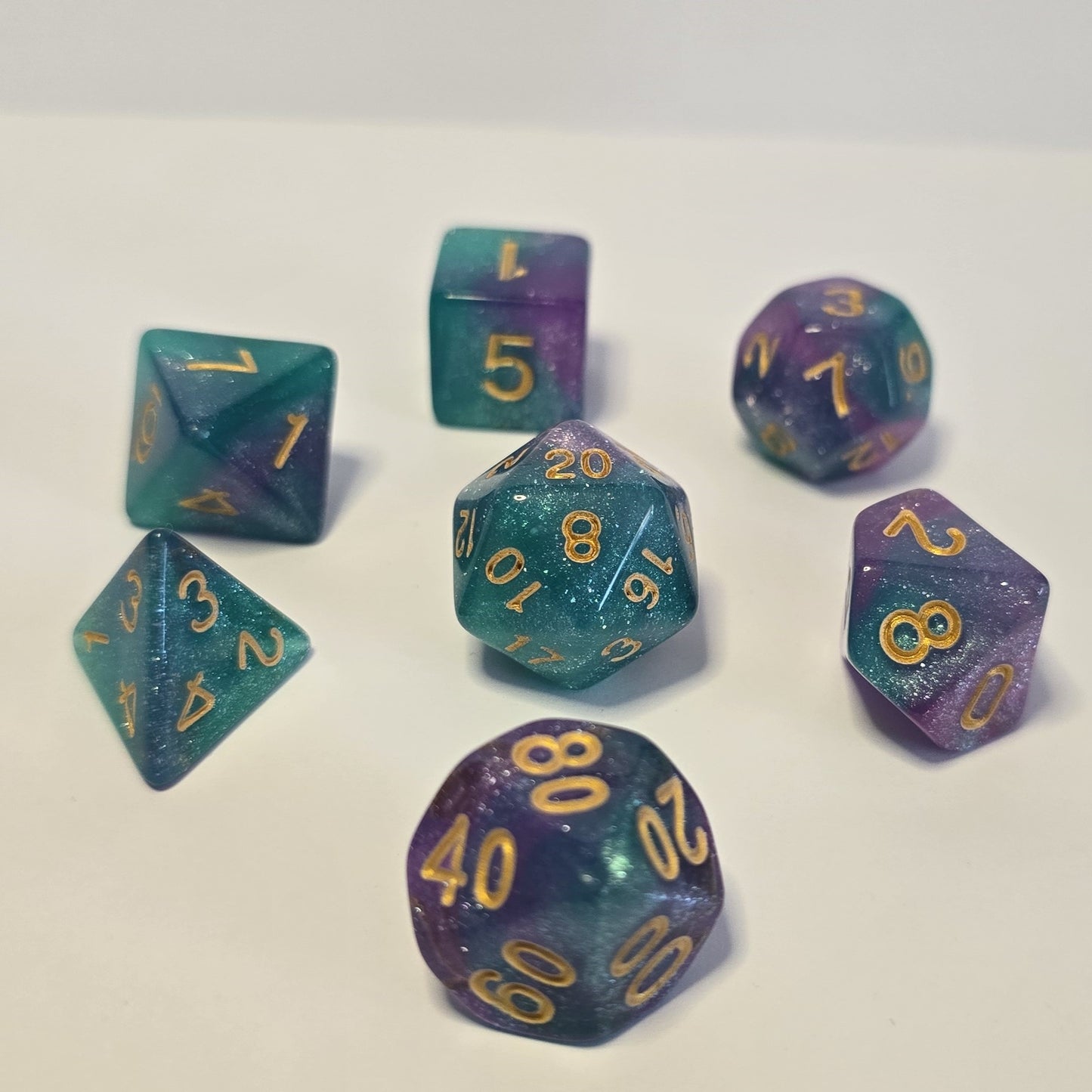 Aurora Mist FRP Zar Seti – DND, RPG Dice Set